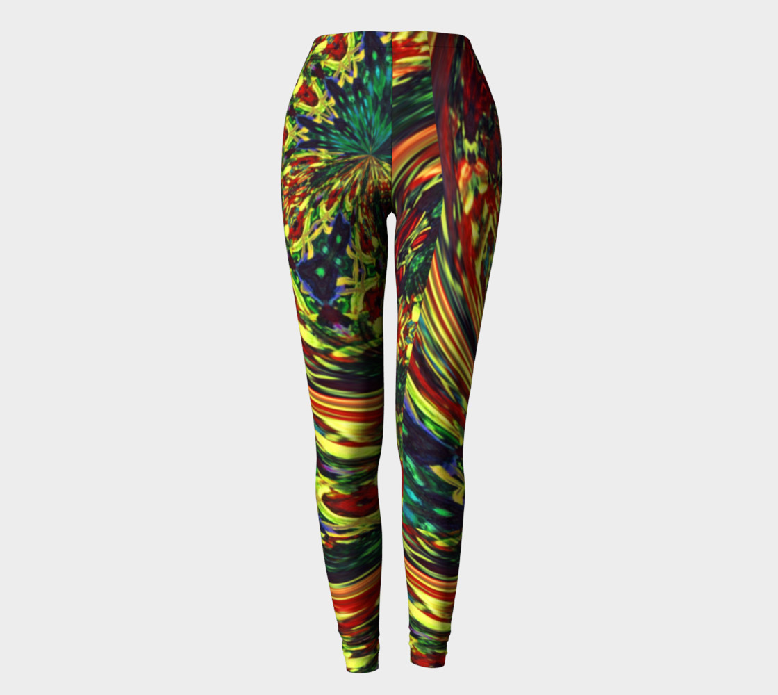 Aperçu de Glenna's Ravewear Floral-Splash Leggings #2