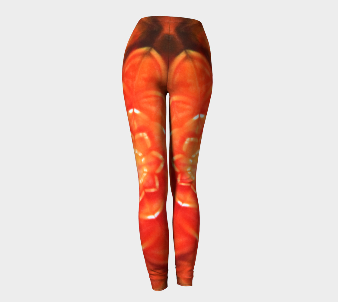 Orange Lotus Leggings preview #4