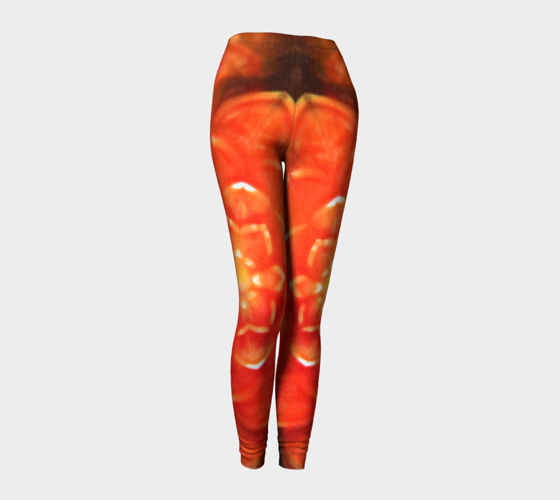 Orange Lotus Leggings preview #1
