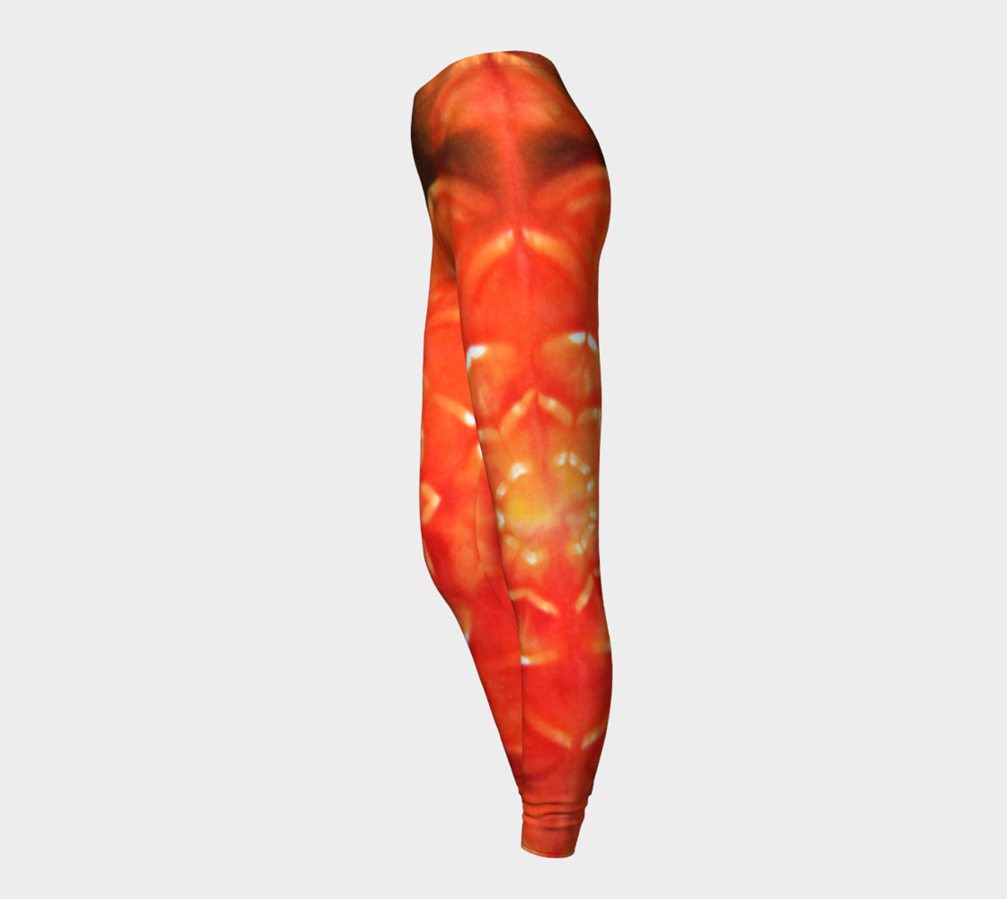 Orange Lotus Leggings preview #3