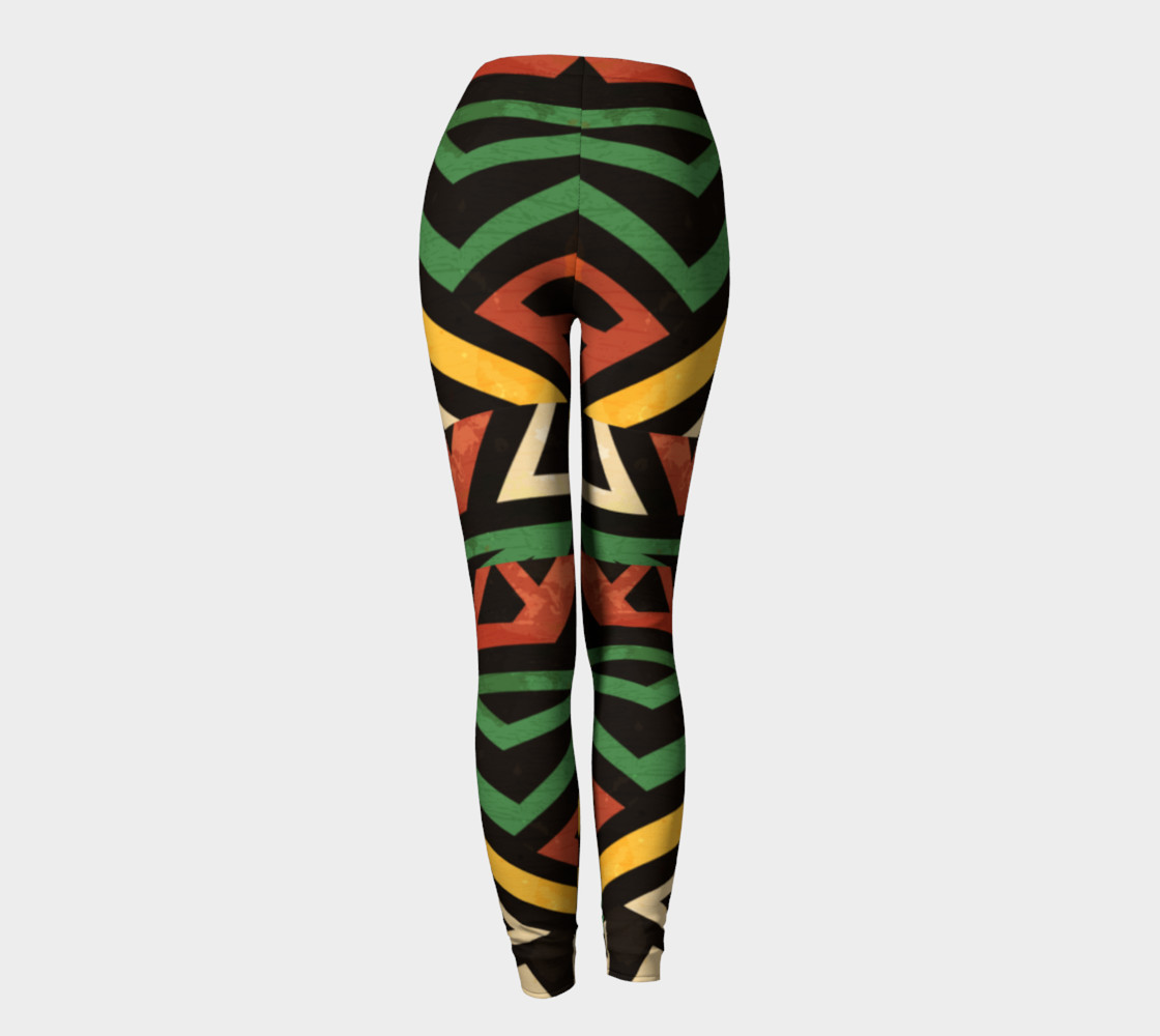 Afrocentric geometric leggins (print by Gudinny) preview #4