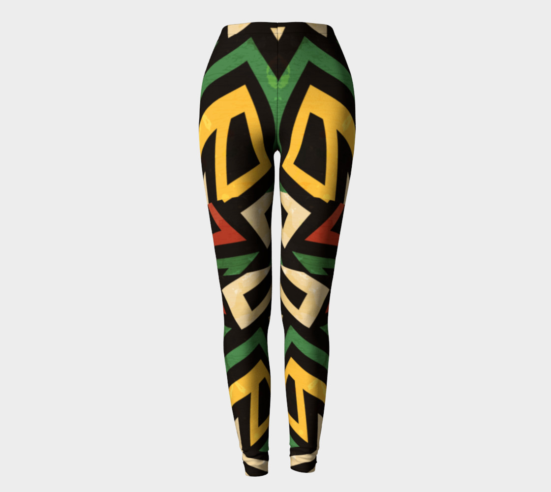 Afrocentric geometric leggins (print by Gudinny) preview #2