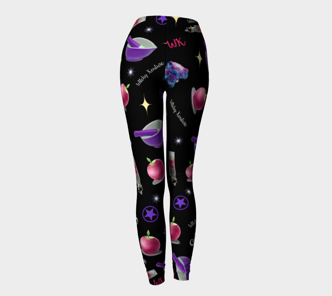 WK #ModernWitchLife Black Print Leggings preview #4