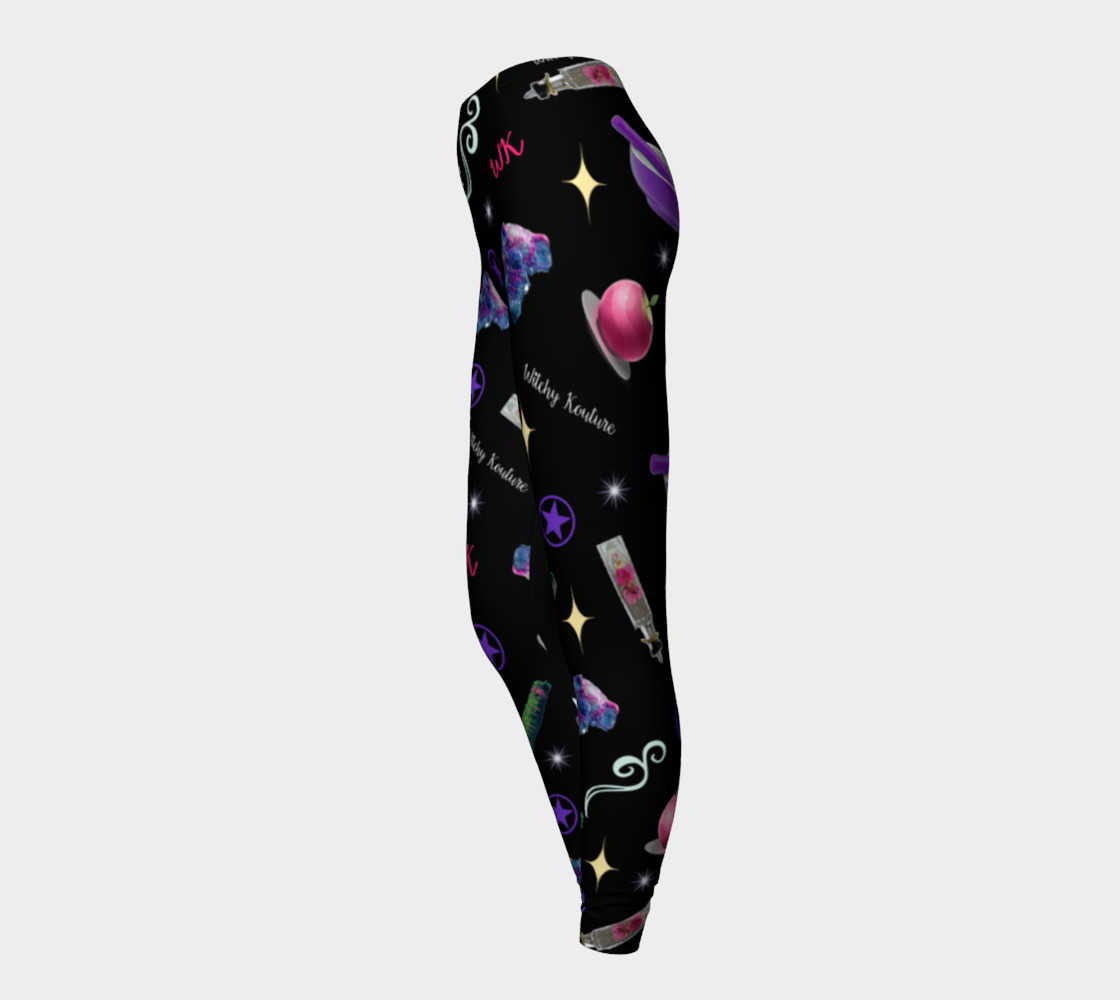 WK #ModernWitchLife Black Print Leggings preview #3