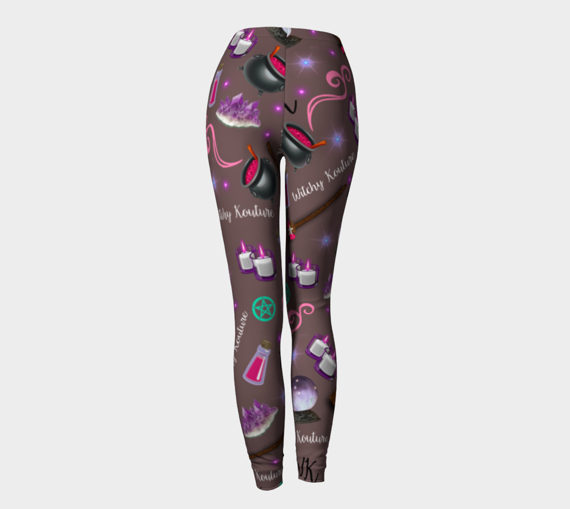 WK #ModernWitchLife Taupe Print Leggings preview #4