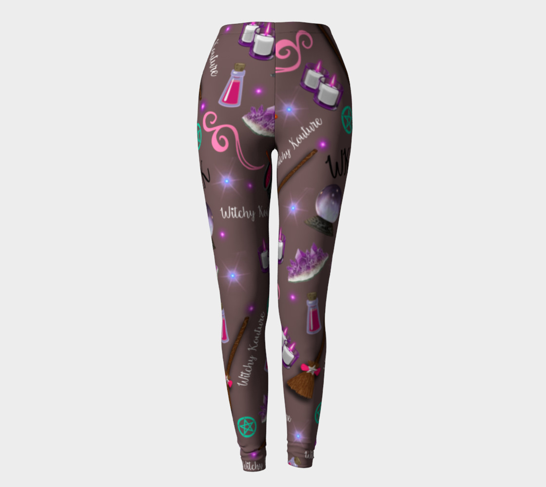 WK #ModernWitchLife Taupe Print Leggings preview #2