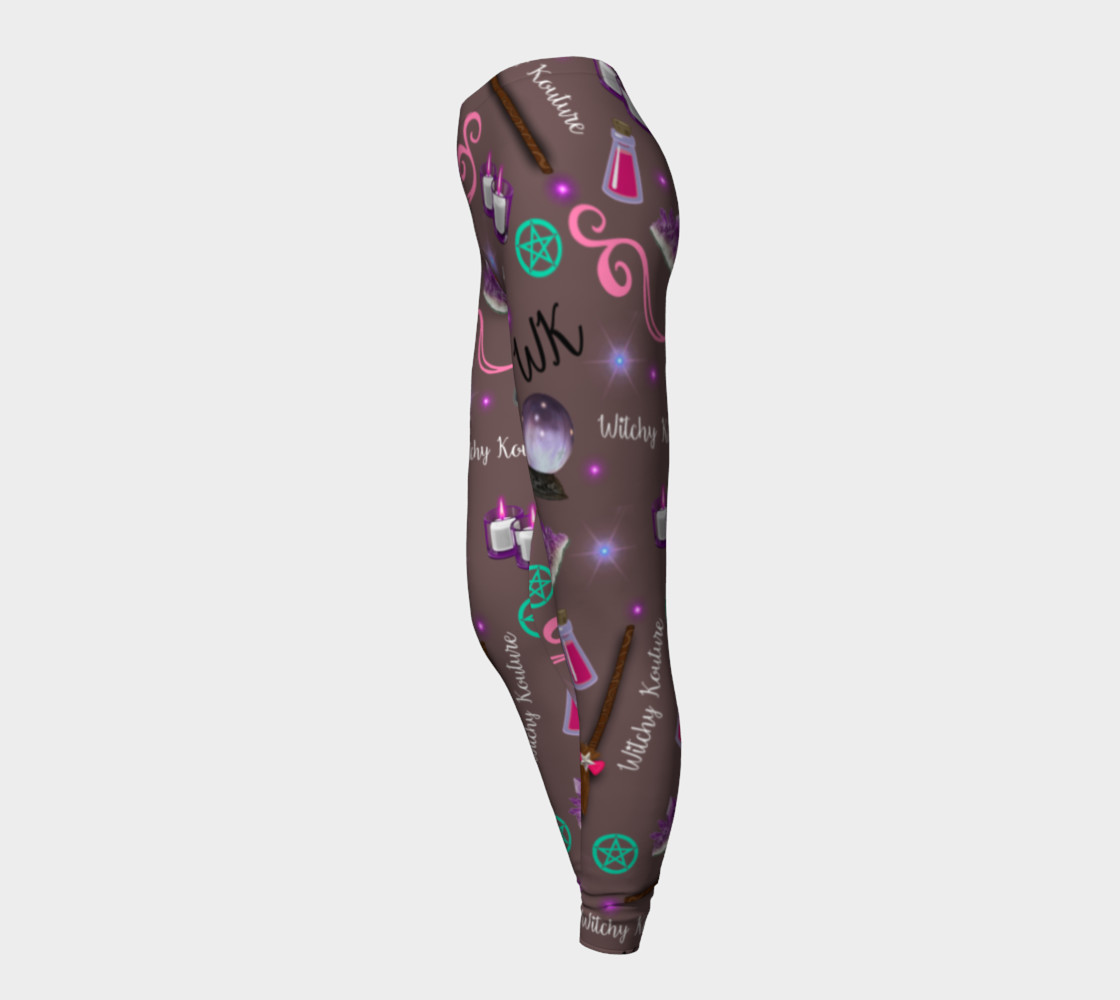 WK #ModernWitchLife Taupe Print Leggings preview #3