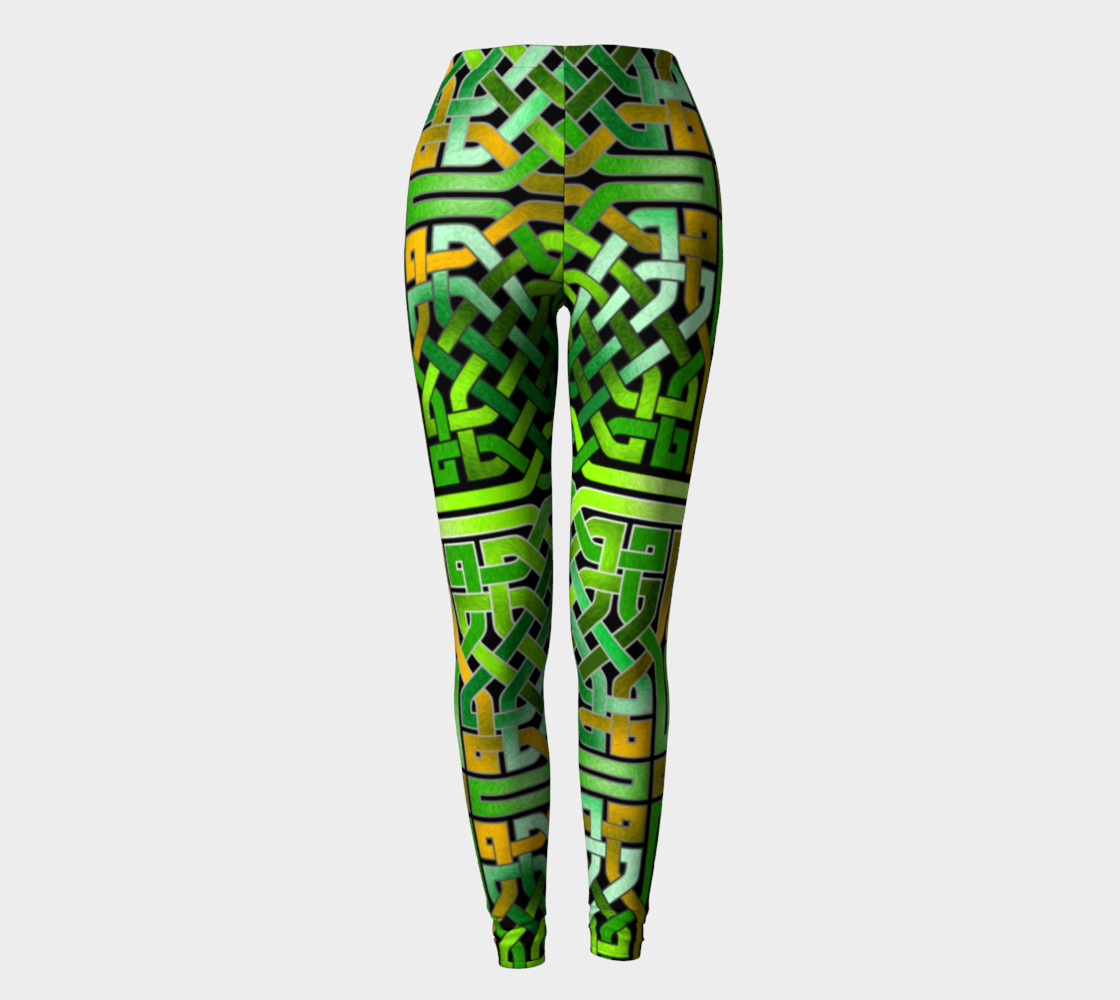 Green Irish Celtic Knot Leggings preview #2