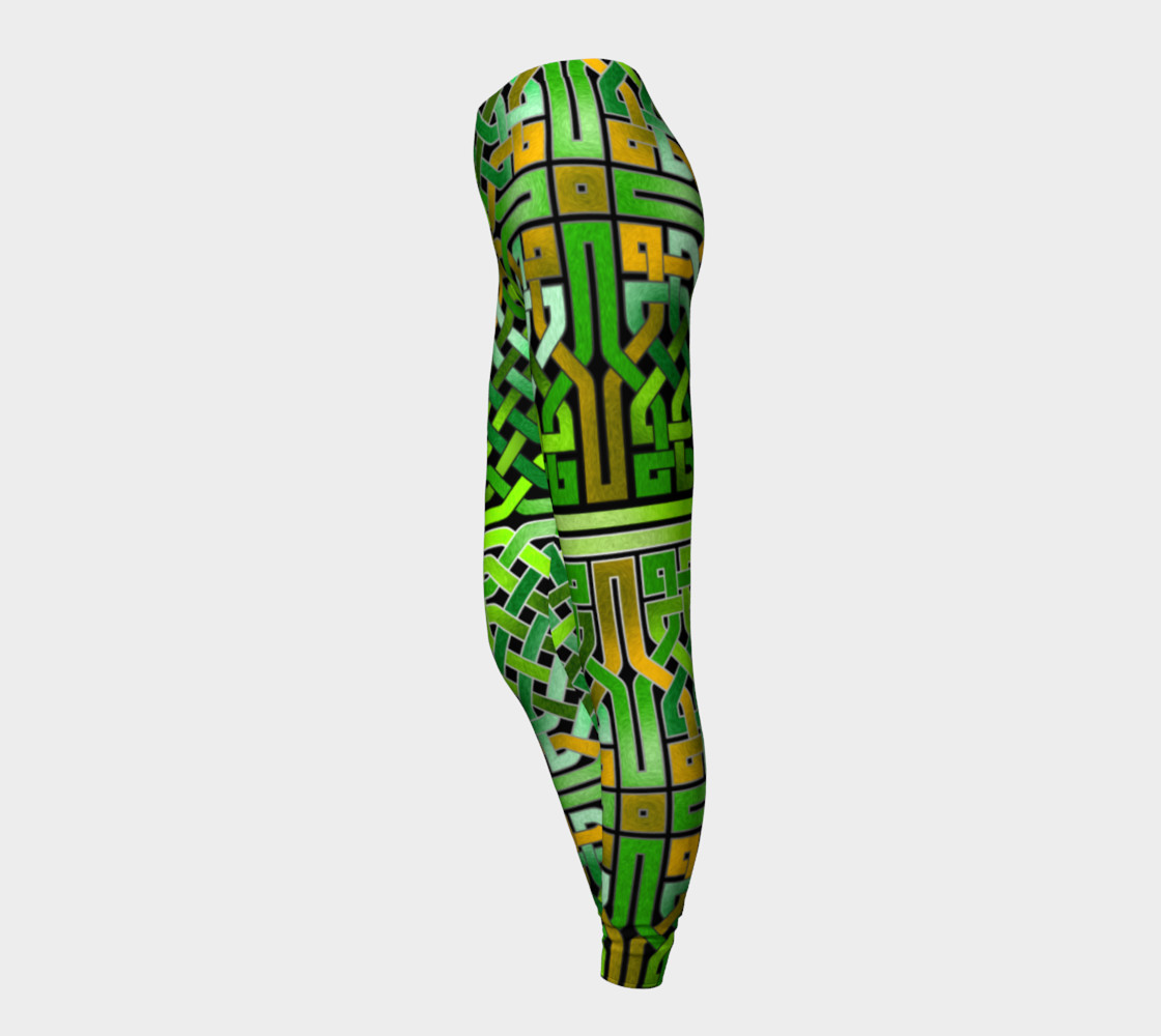 Green Irish Celtic Knot Leggings preview #3