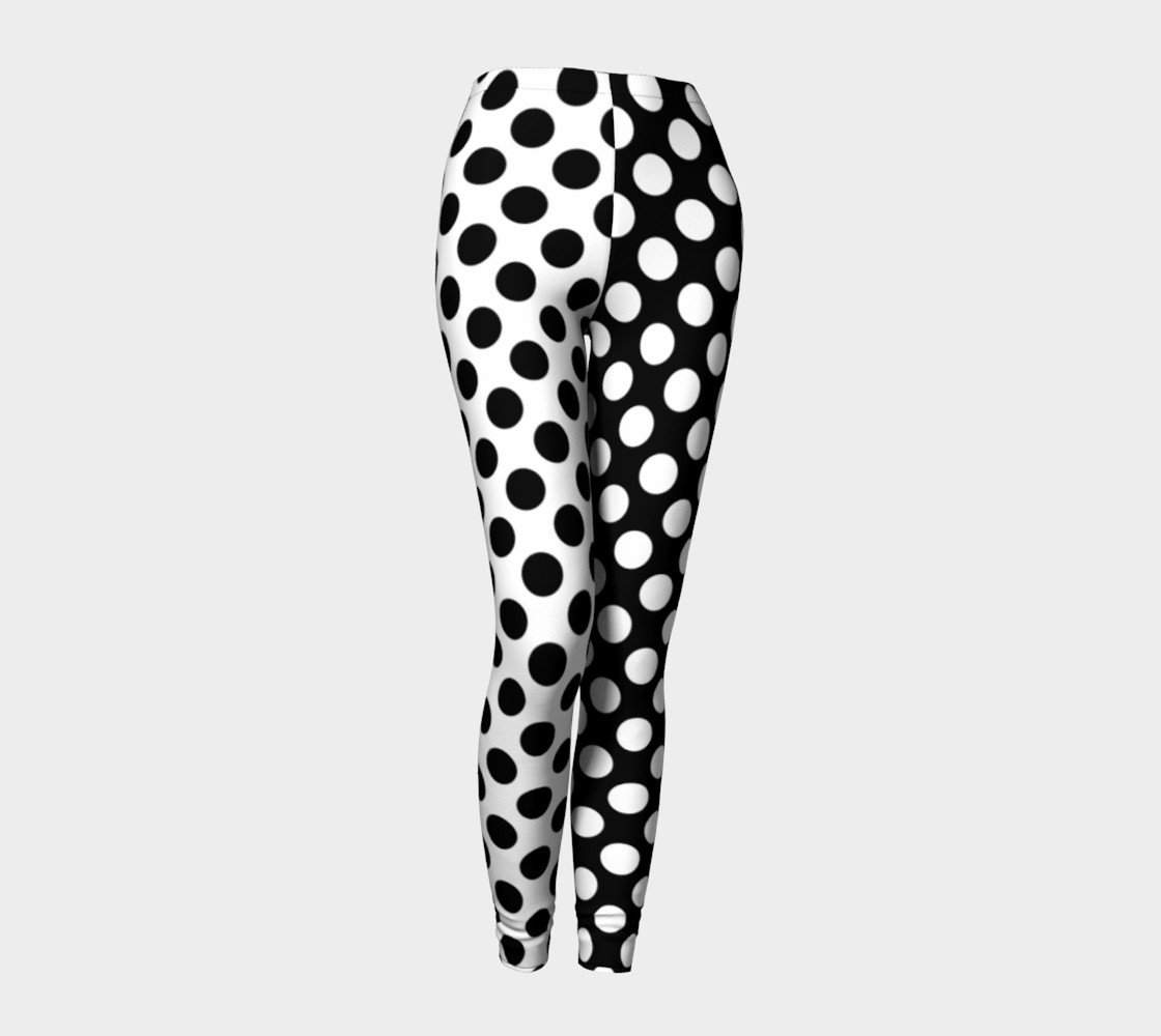 black and white polka dot leggings