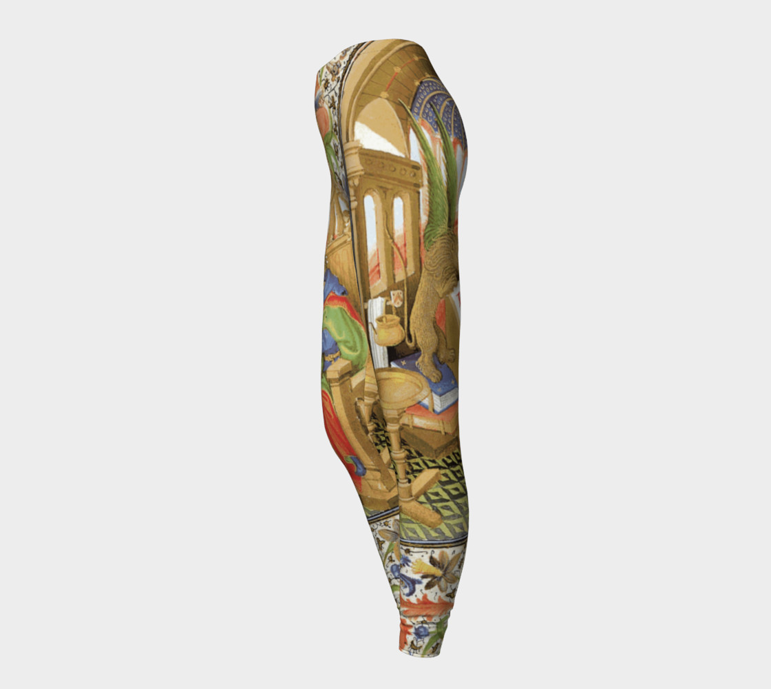 Medieval Lion Scribe - Leggings preview #3