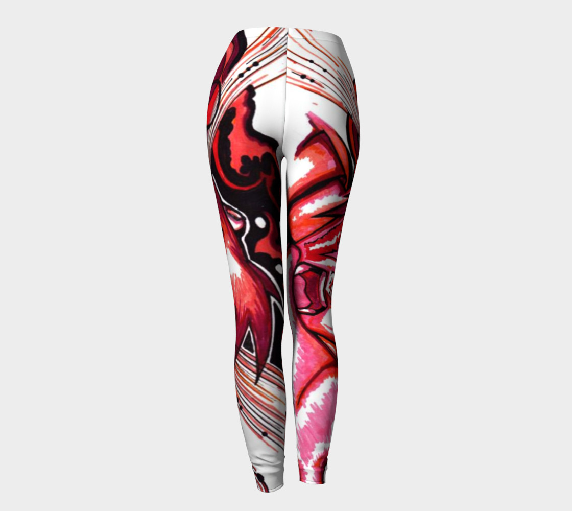Red Anime Leggings preview #4