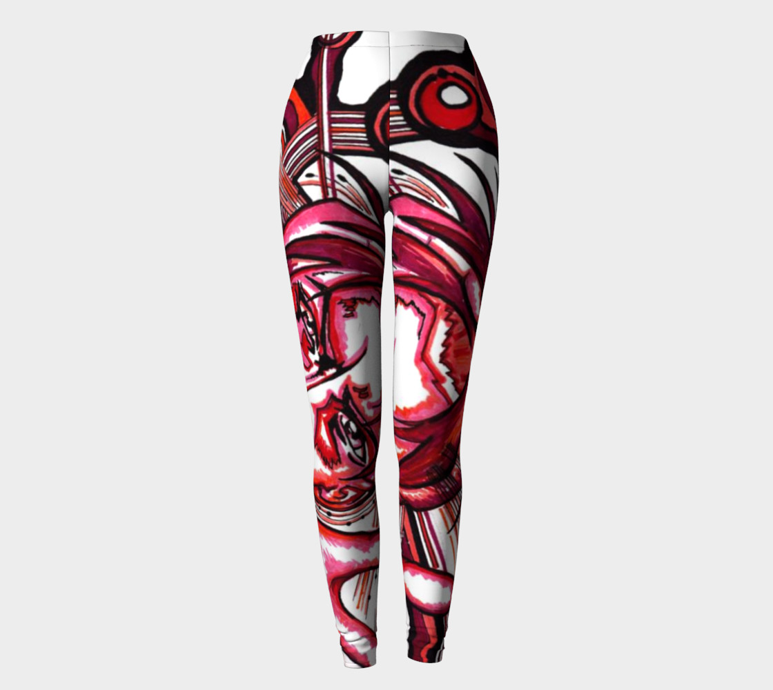 Red Anime Leggings preview #2