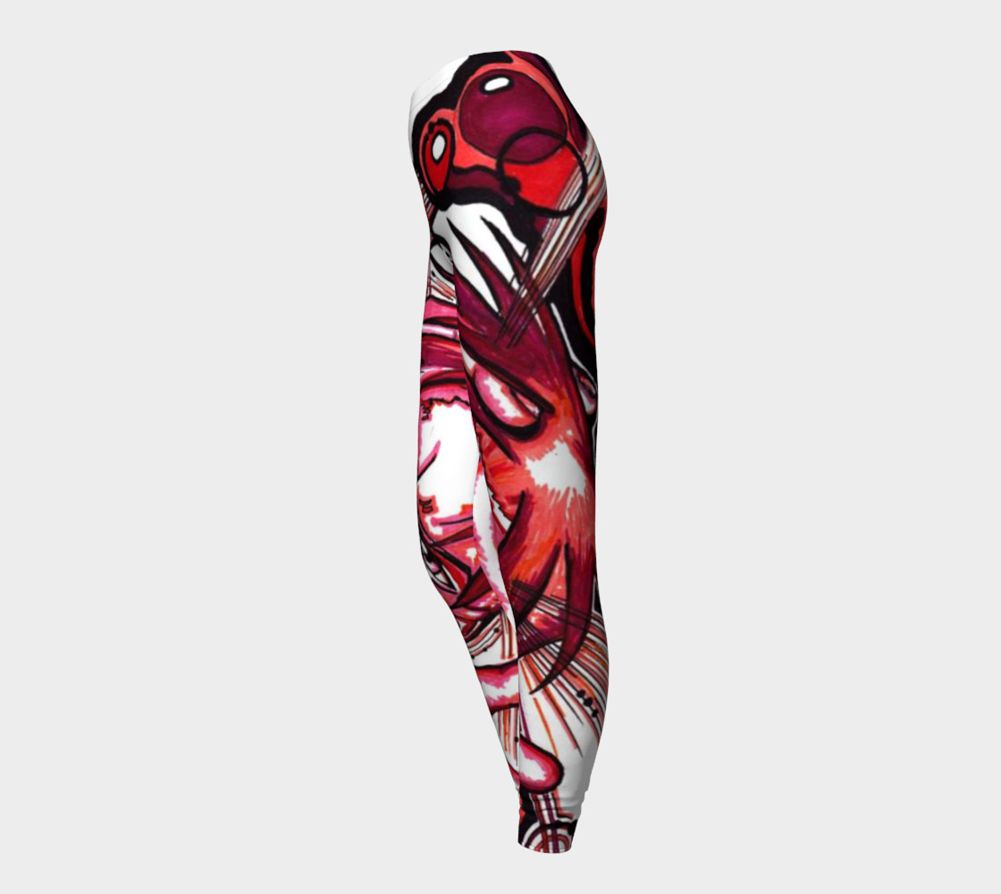 Red Anime Leggings preview #3
