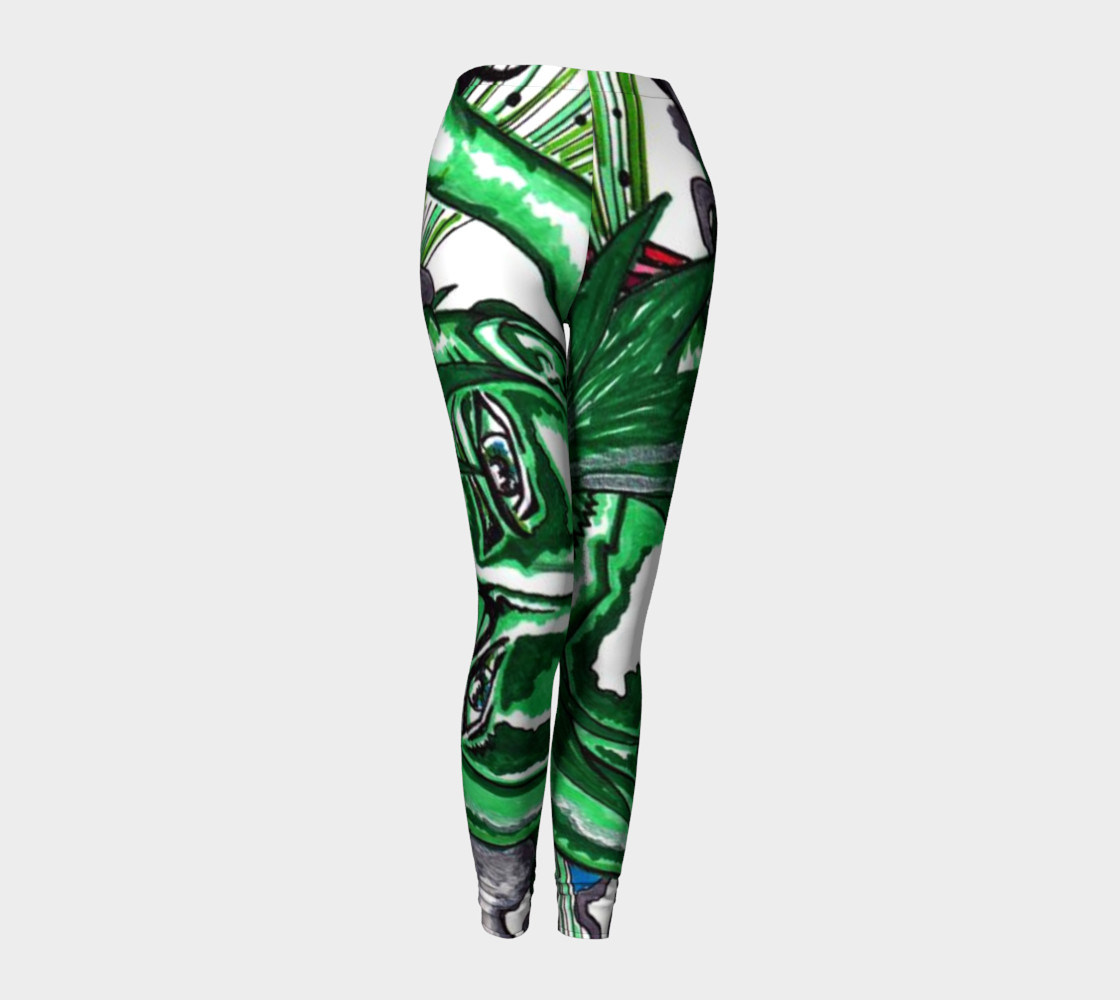 Green Anime Leggings Leggings By Eska Assaki Shop Art Of Where
