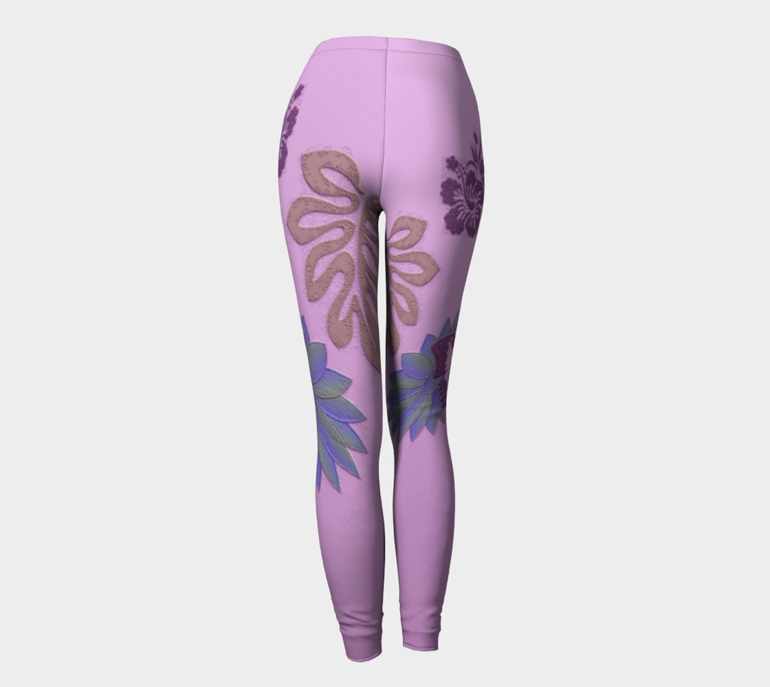 Faux Embossed Lavender Leggings 101-2 preview #4