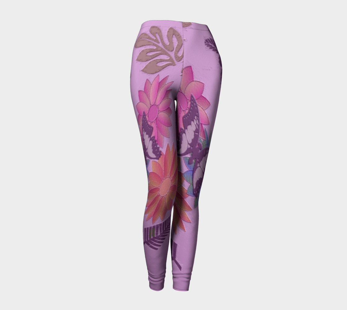 Faux Embossed Lavender Leggings 101-2 preview #1