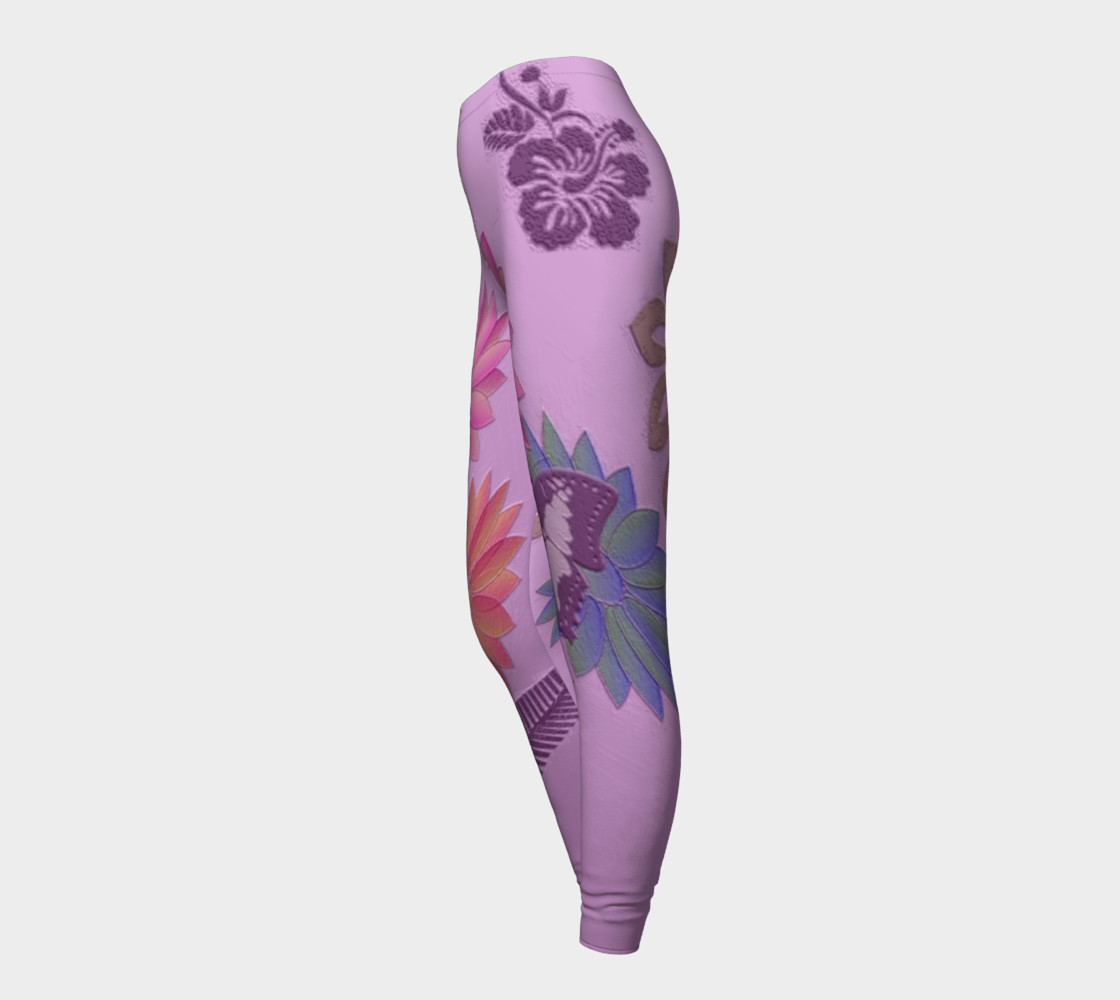Faux Embossed Lavender Leggings 101-2 preview #3