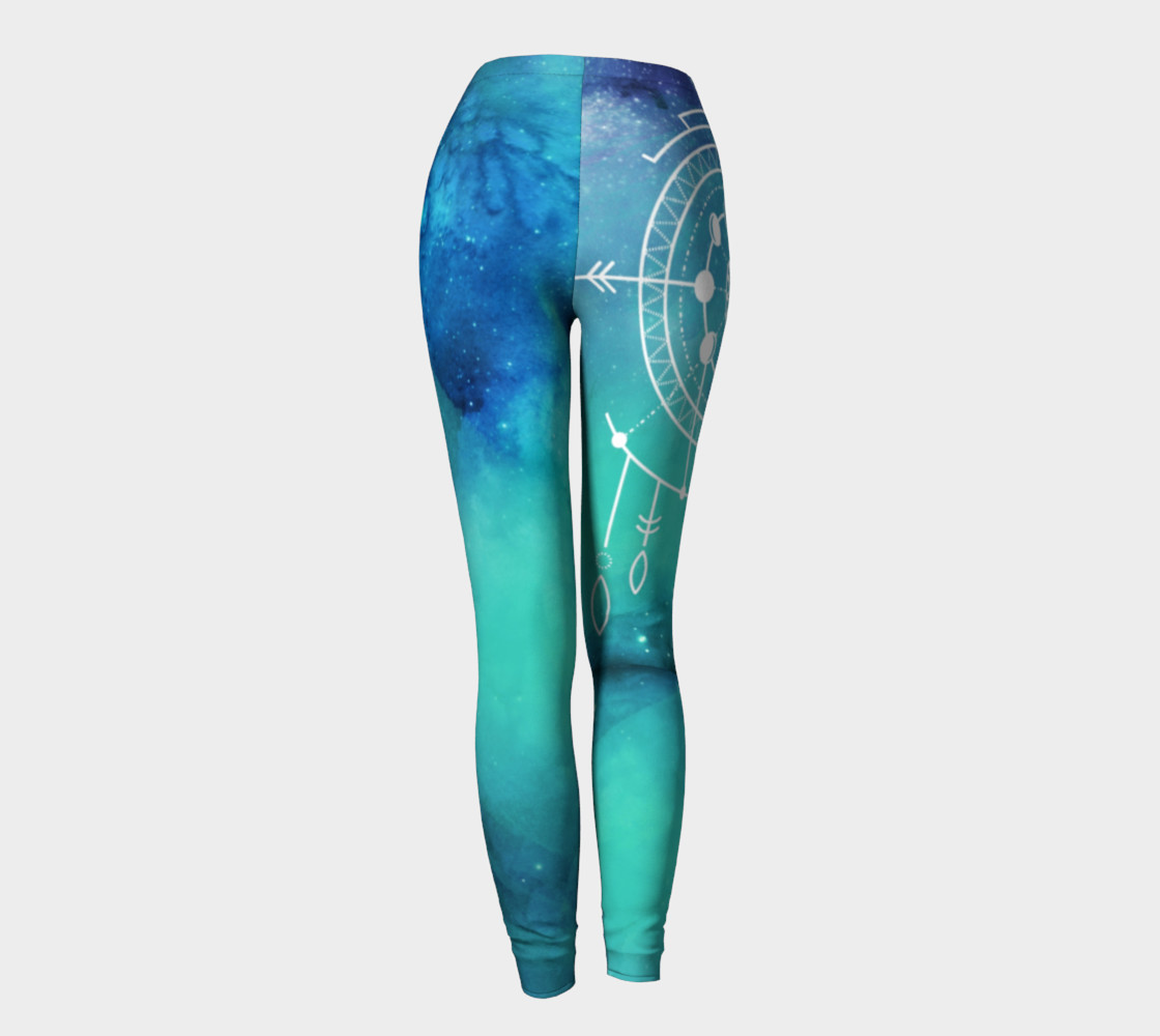 Boho Constellation Moon phase leggings preview #4