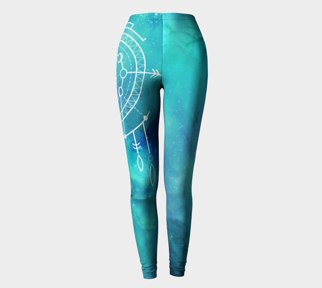 Boho Constellation Moon phase leggings preview #2