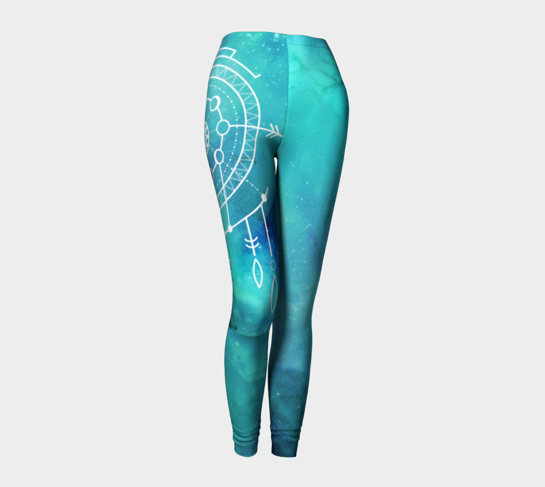 Boho Constellation Moon phase leggings preview #1