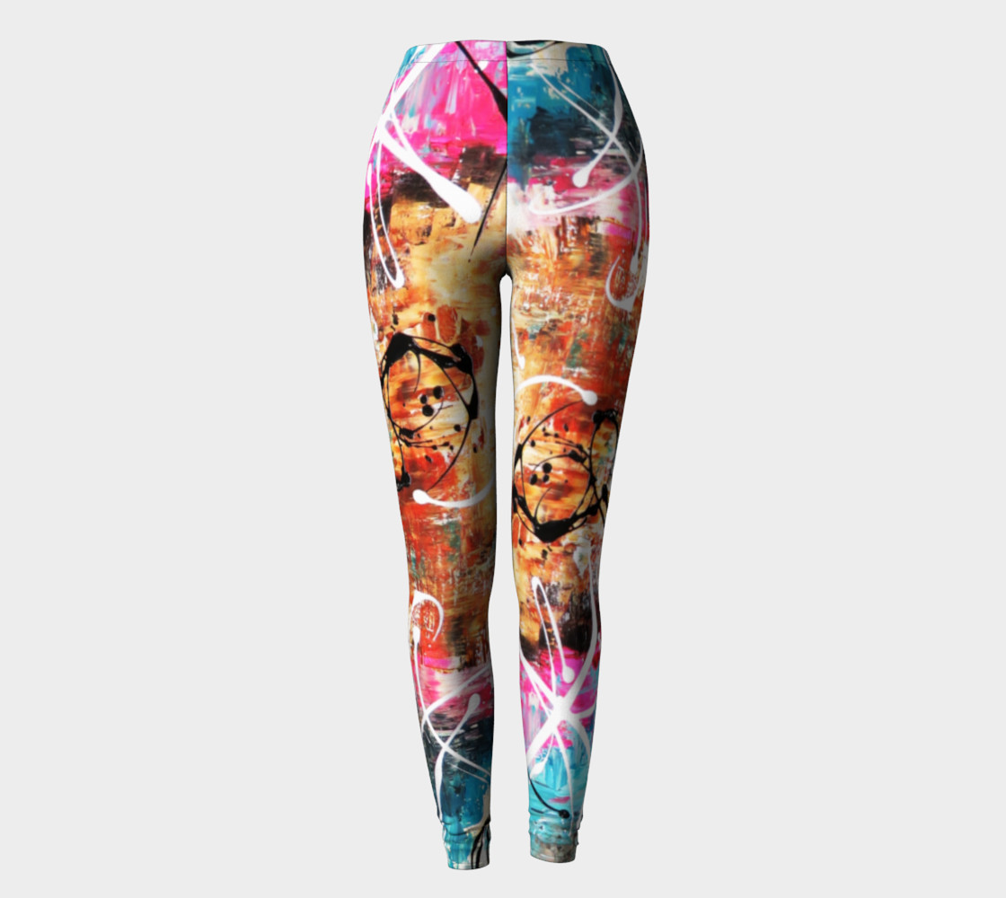 Matt LeBlanc Art Leggings - Design 002 - Multicolors preview #2