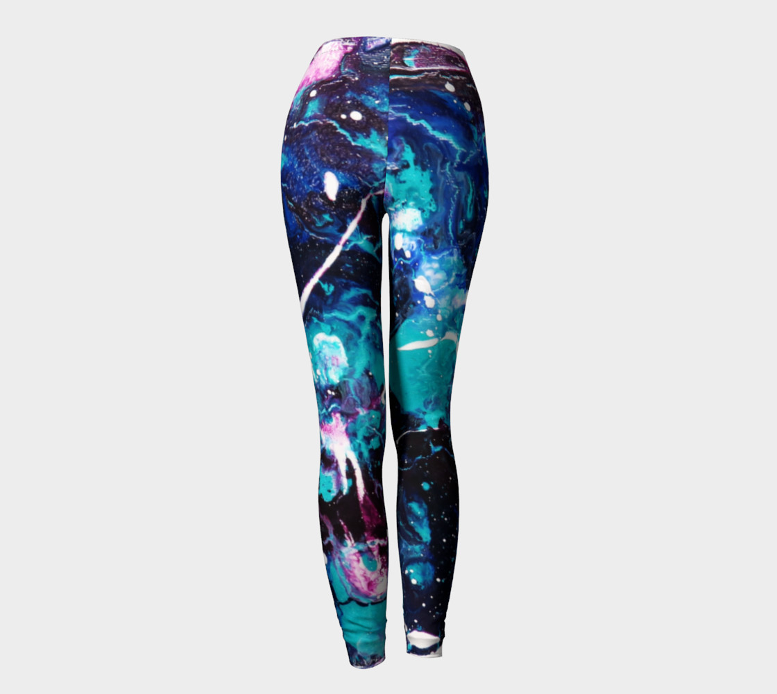 Matt LeBlanc Art Leggings - Design 003 - Blue preview #4