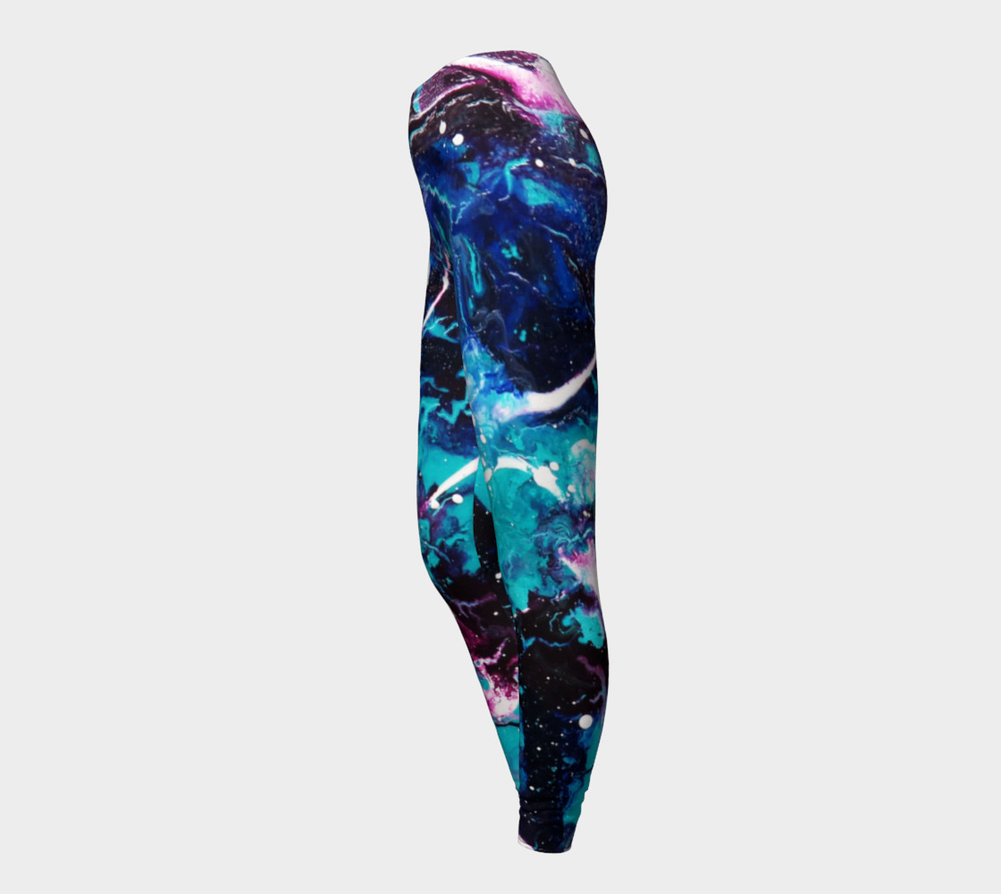 Matt LeBlanc Art Leggings - Design 003 - Blue preview #3