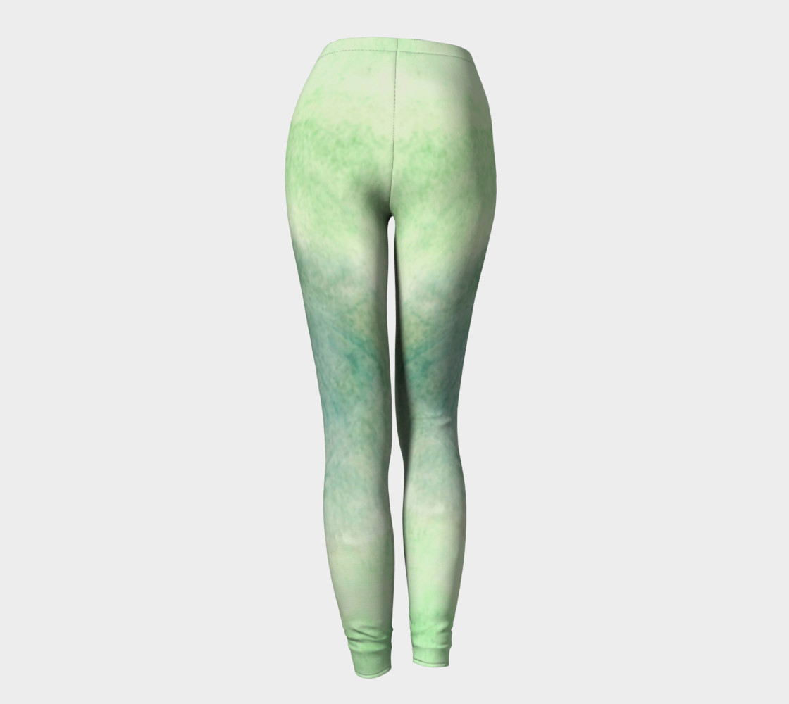 Green Dimension Flower Leggings preview #4