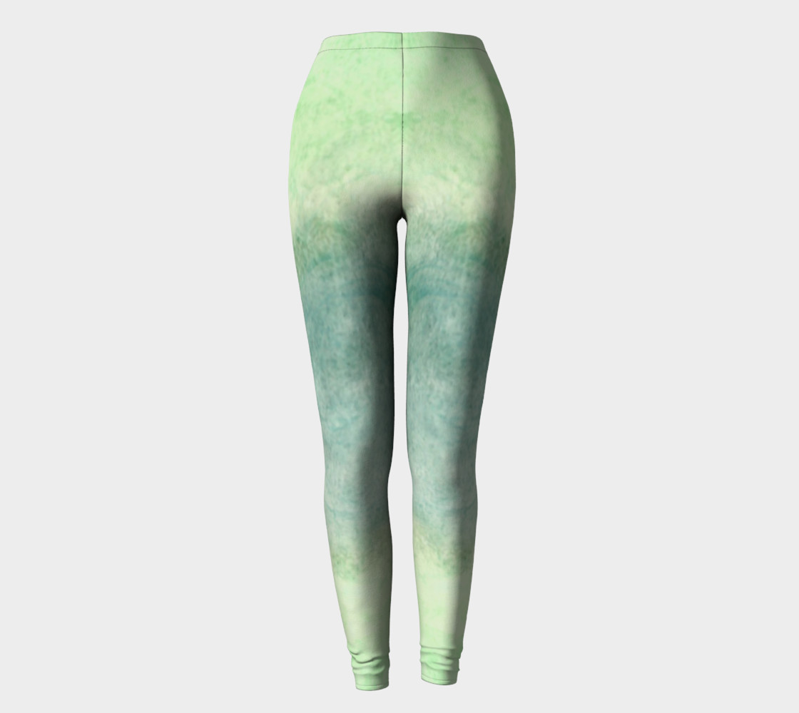 Green Dimension Flower Leggings preview #2