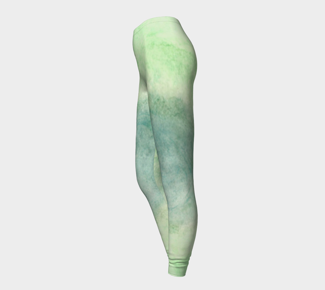 Green Dimension Flower Leggings preview #3