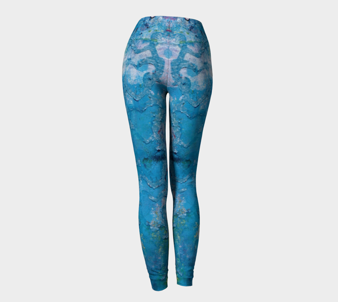 Multicolored Blue and Green Leggings preview #4