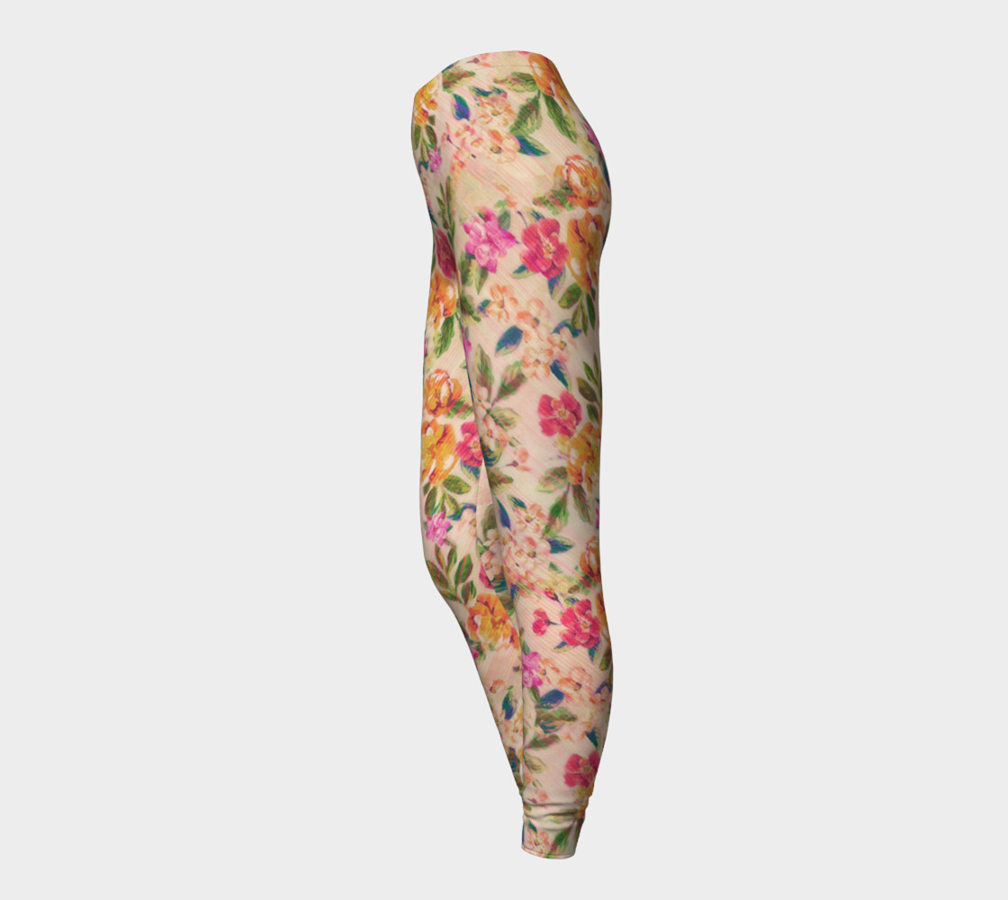 Golden Flitch (Digital Vintage Retro / Glitched Pastel Flowers - Floral design pattern) preview #3