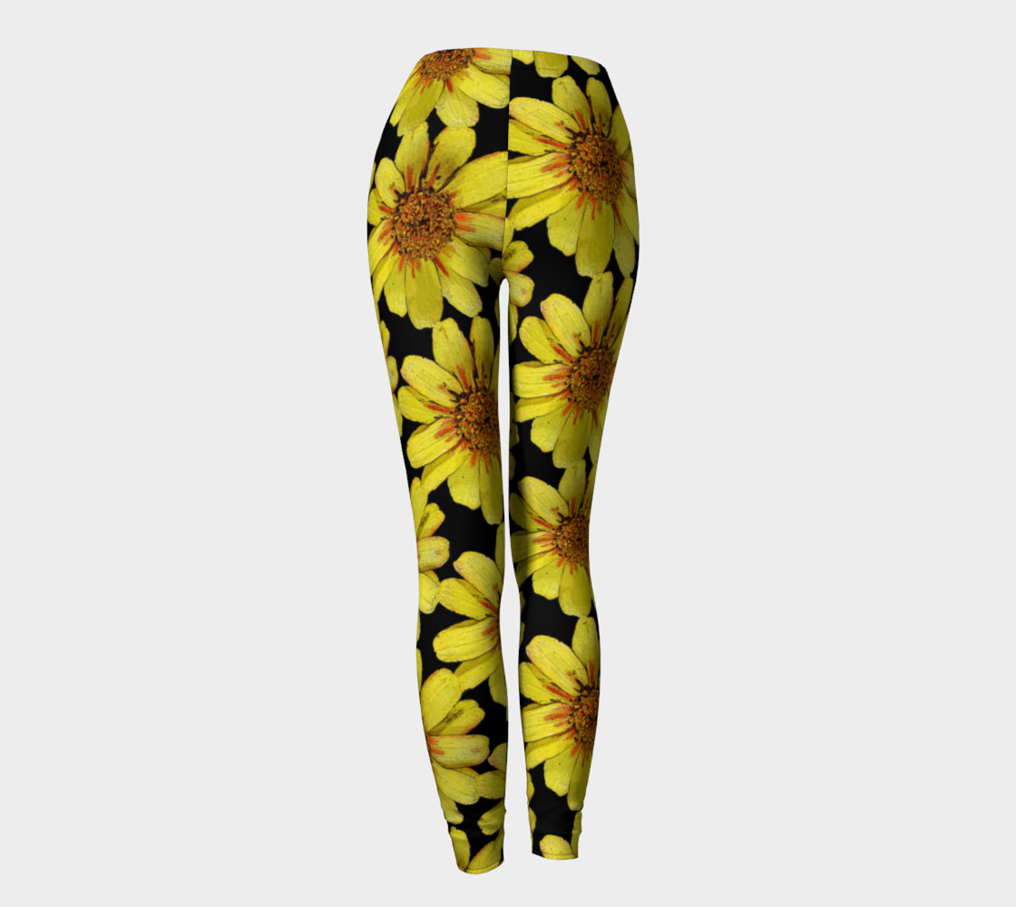 Crazy Yellow Flower Leggings 160903 