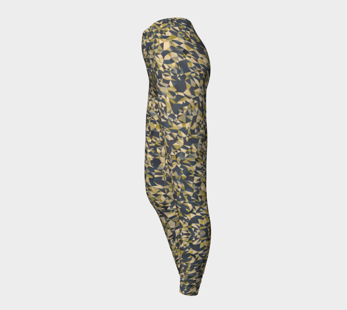 Geometric Dark Borwn Camouflage Leggings preview #3