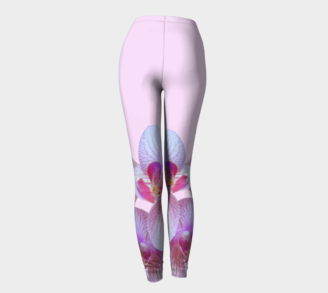 Pink Orchids Leggings preview #4