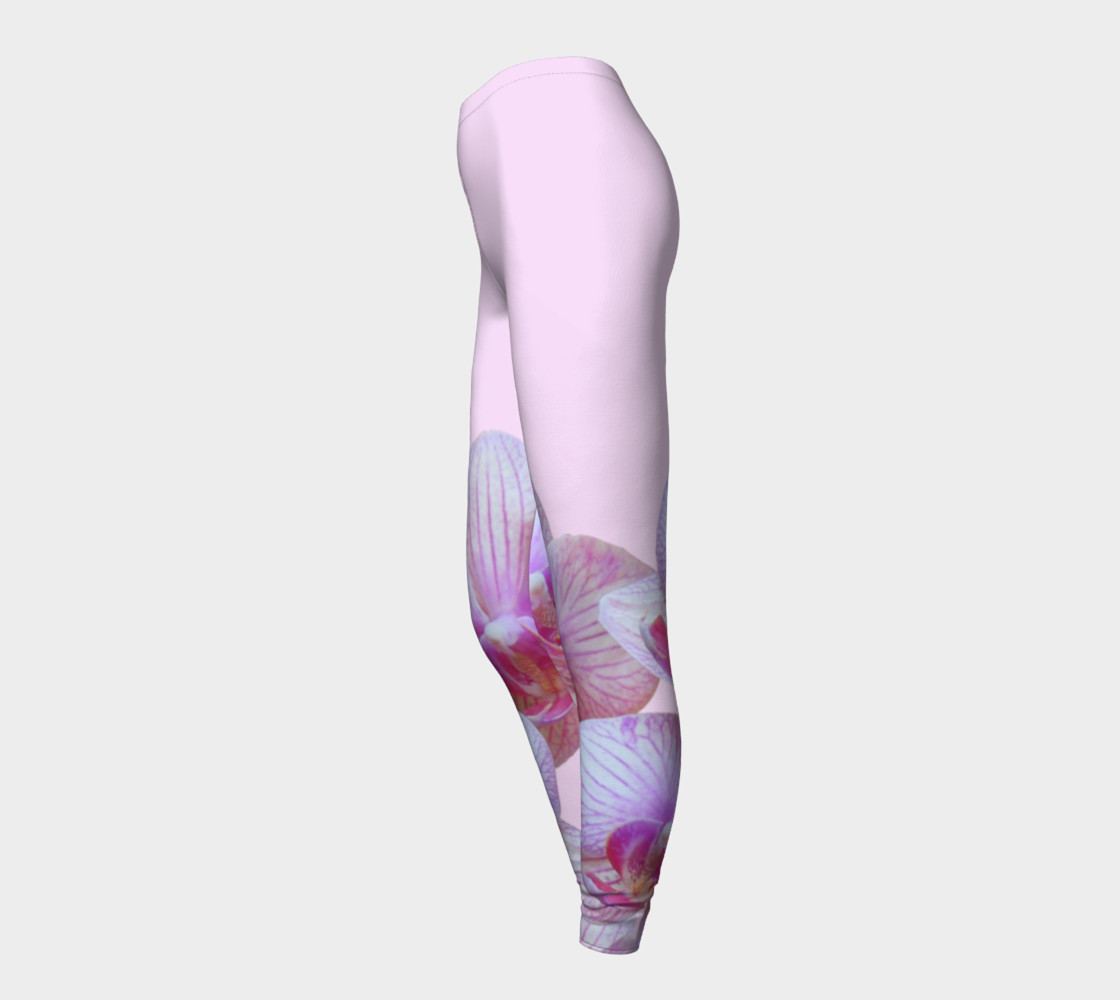 Pink Orchids Leggings preview #3