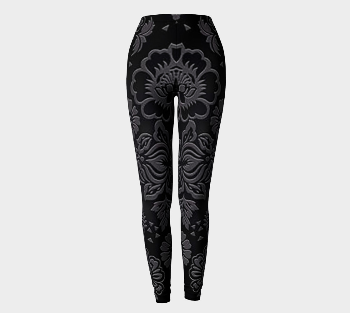 Black Floral Leggings preview #2