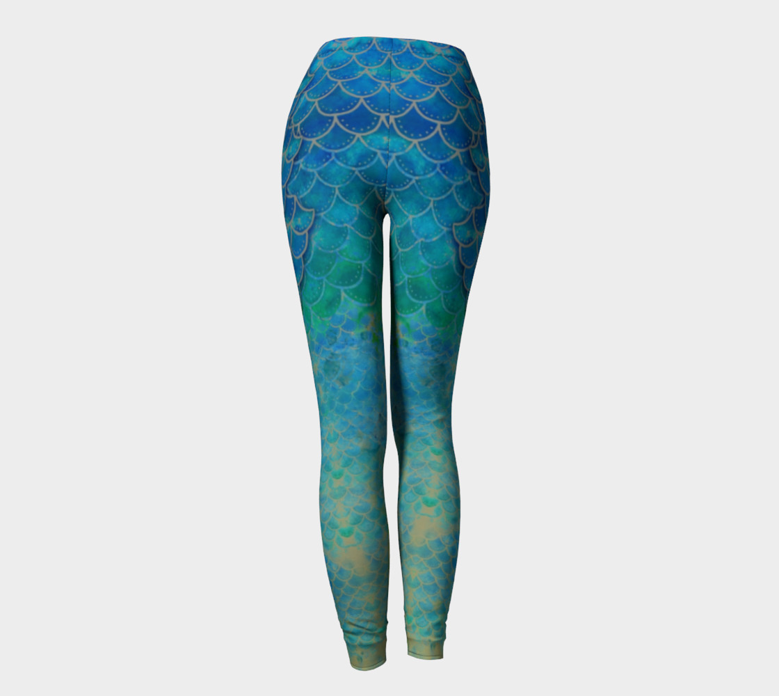 Handpainted Mermaid Leggings 4 preview #4