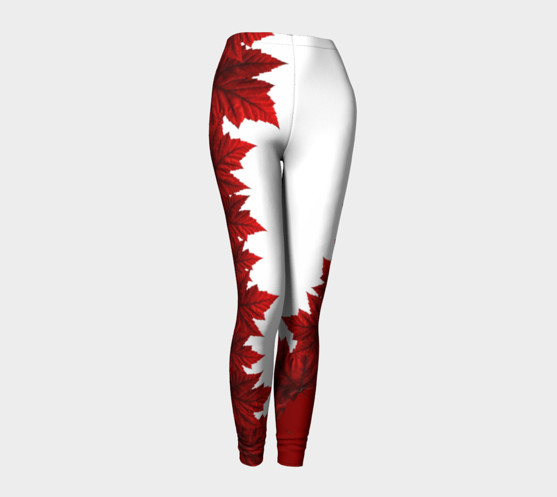 white and red leggings