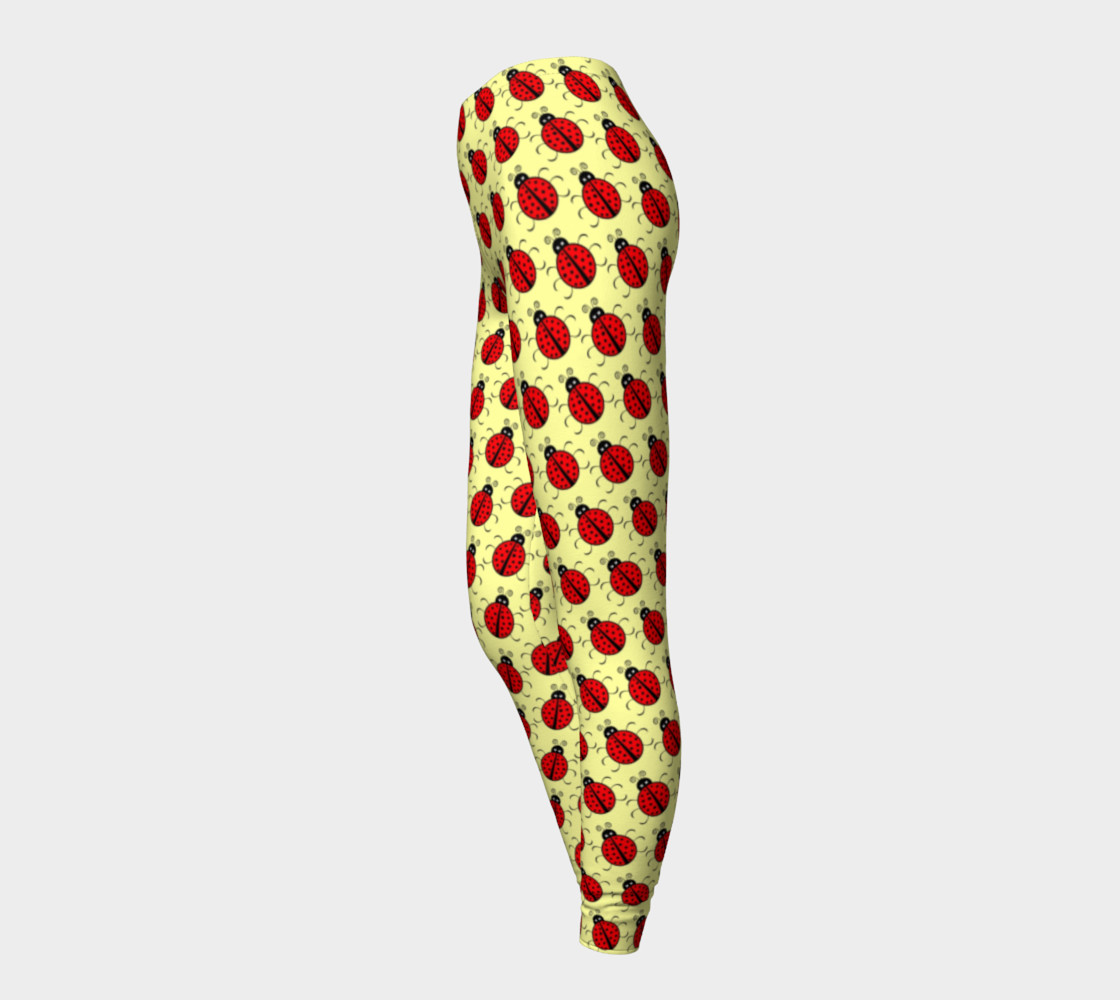 Ladybugs Pattern-Cream Leggings preview #3
