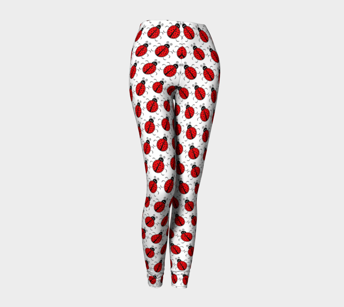 Ladybugs Pattern-White Leggings preview #1