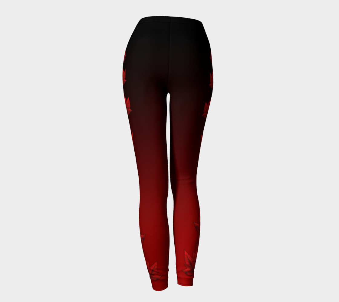 Canada Maple Leaf Leggings Stylish Canada Tights preview #4