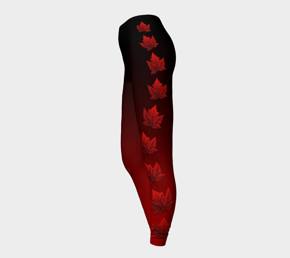 Canada Maple Leaf Leggings Stylish Canada Tights preview #3