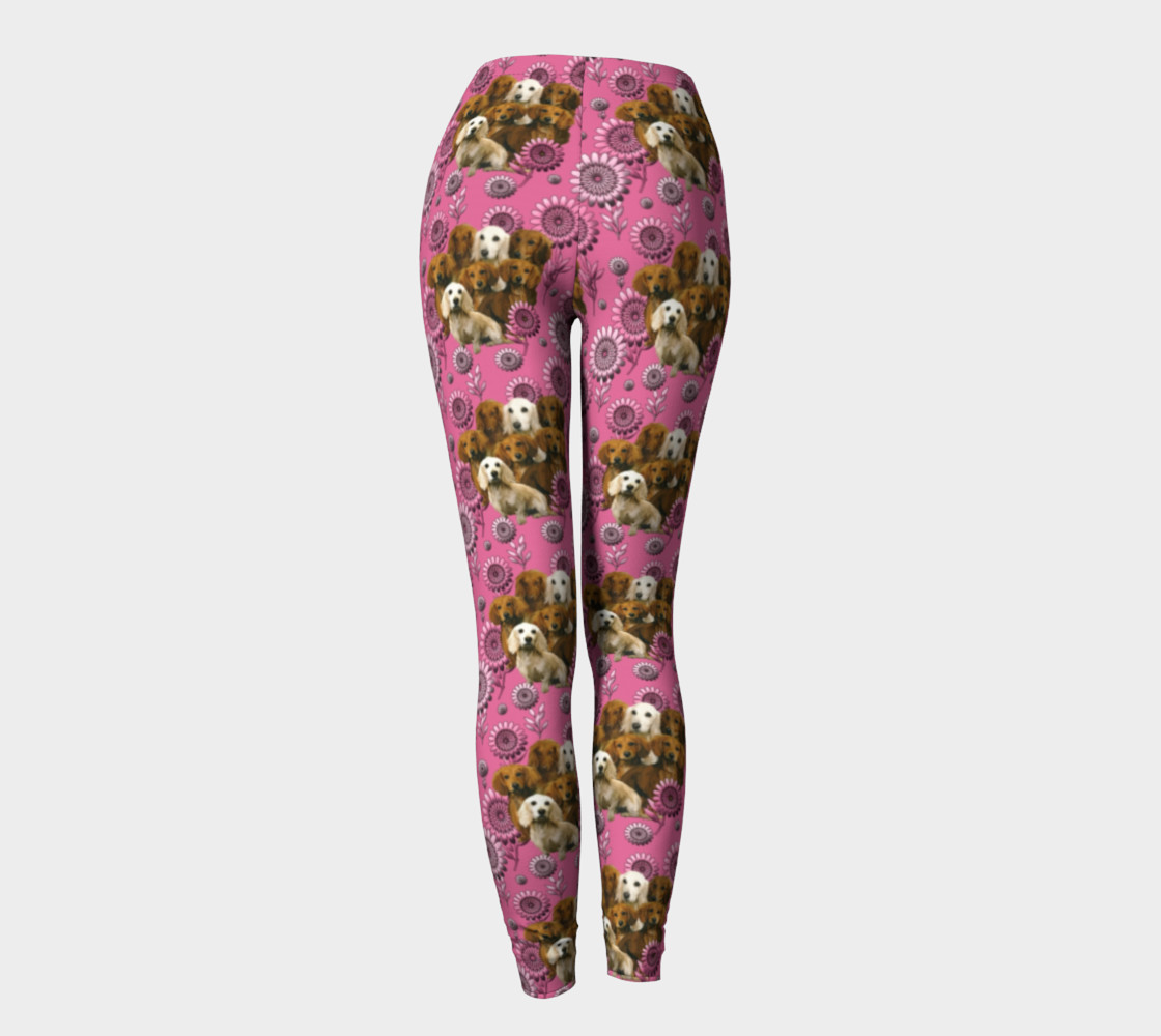 Dachshunds and Daisies Leggings preview #4