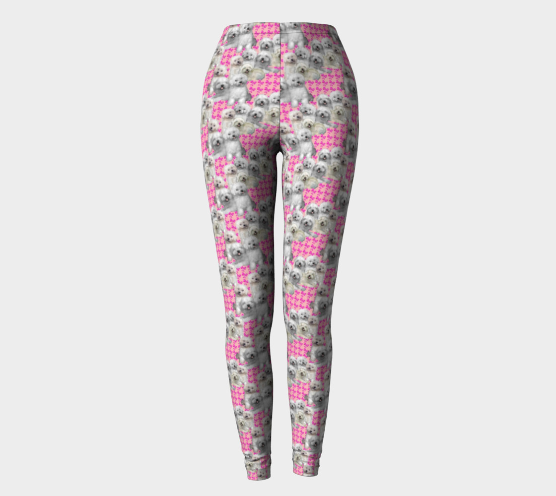 Bolognese Dog leggings in pink preview #2