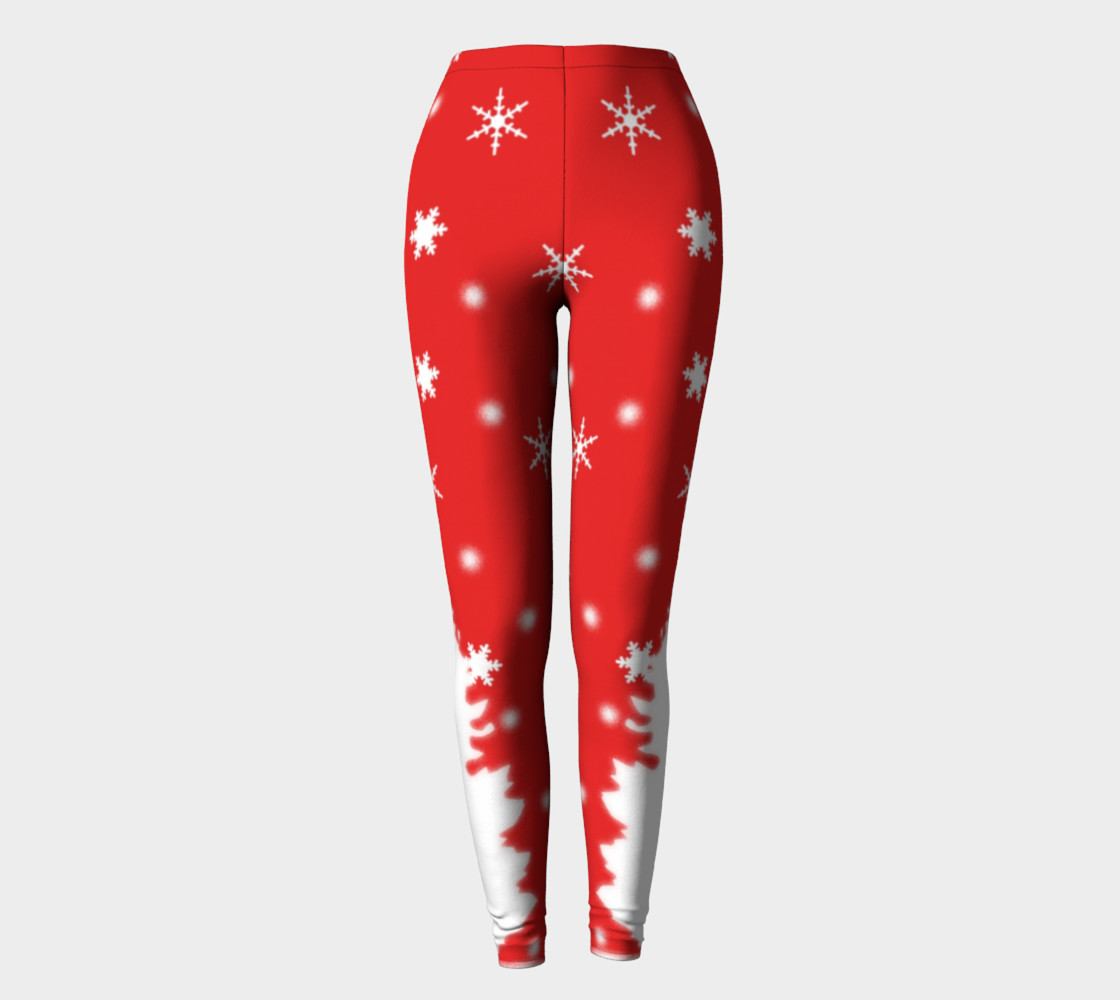 Merry Christmas Winter Snowflakes Leggings preview #2