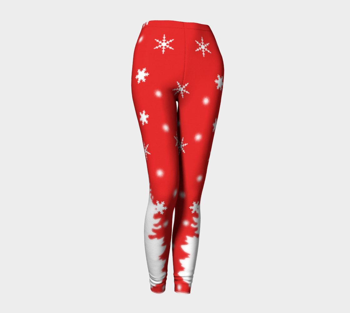 Merry Christmas Winter Snowflakes Leggings preview #1