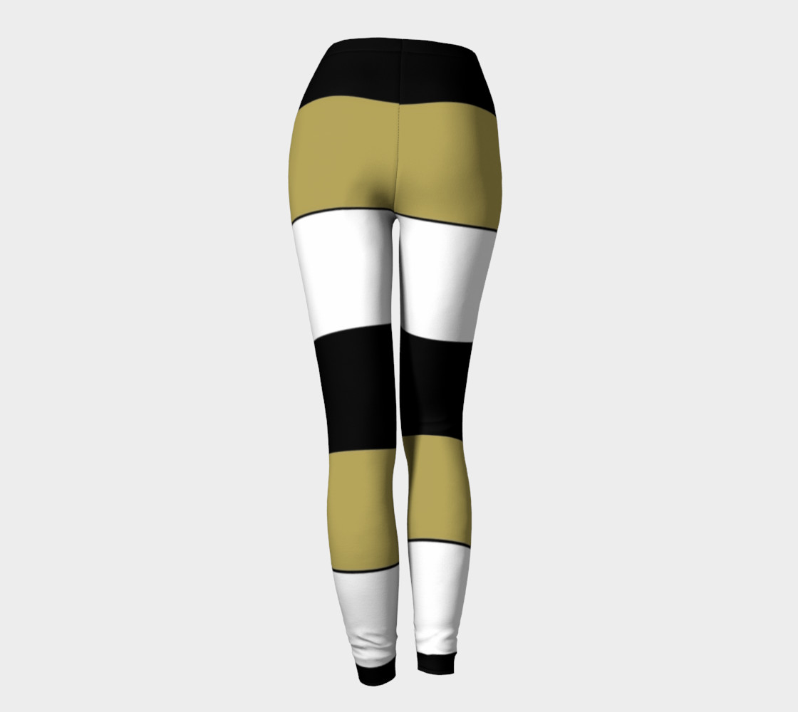 Elegant Funny Black White Brown Gold Stripes Pattern preview #4