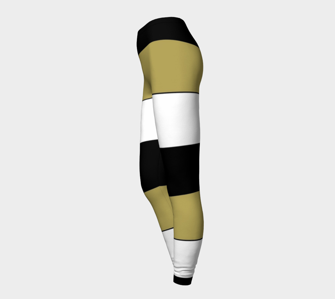 Elegant Funny Black White Brown Gold Stripes Pattern preview #3